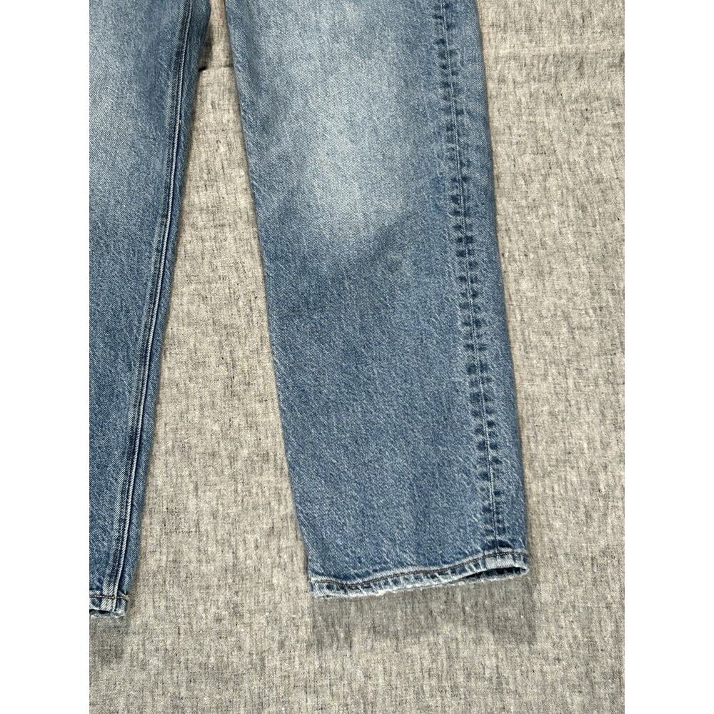 American Eagle Jeans Womens 8 Blue Denim Stretch Straight High Rise Medium Wash - Picture 6 of 16